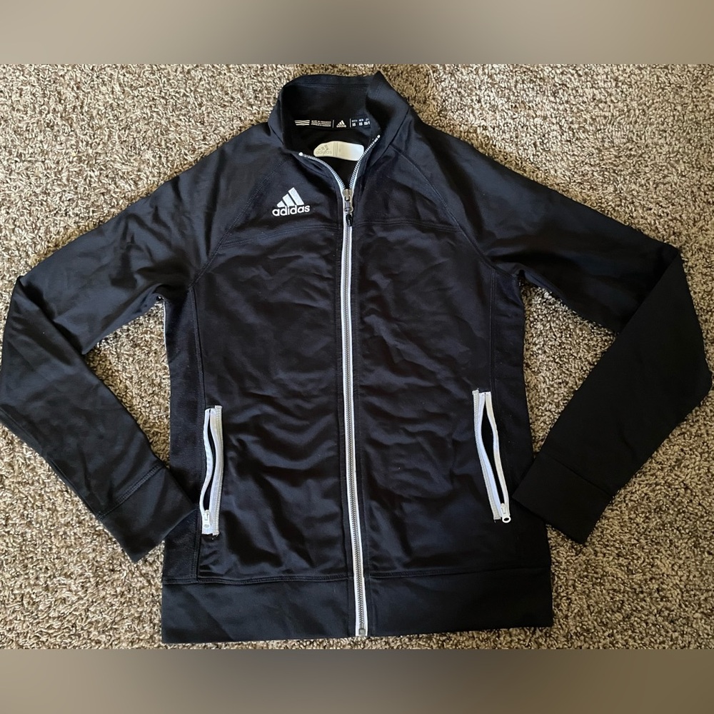 Adidas Men's Black Full-Zip Track Jacket